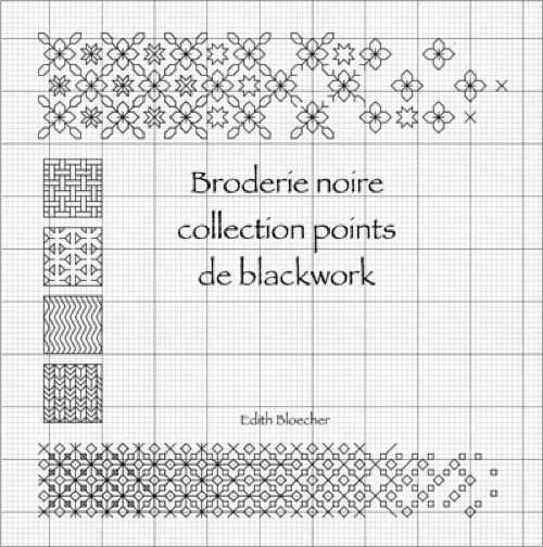 livre broderie noire, collection points de blackwork