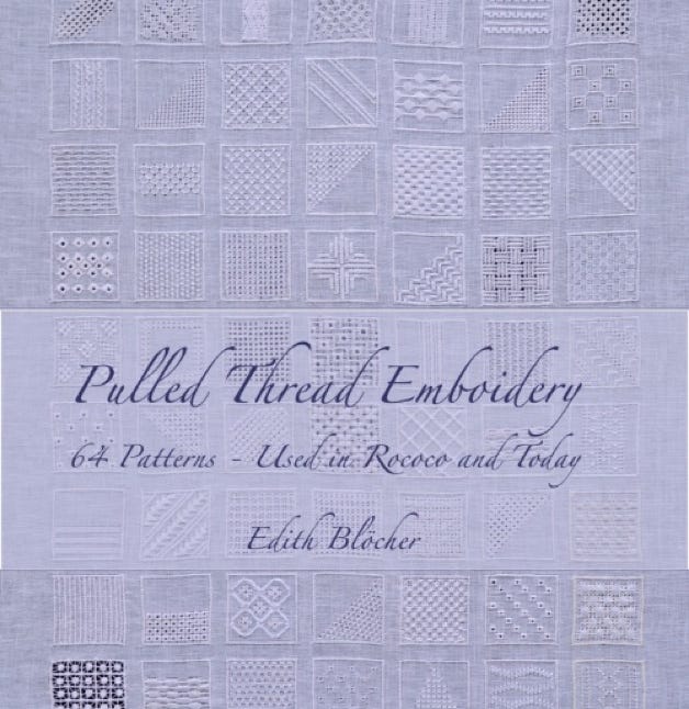 book pulled thread embroidery