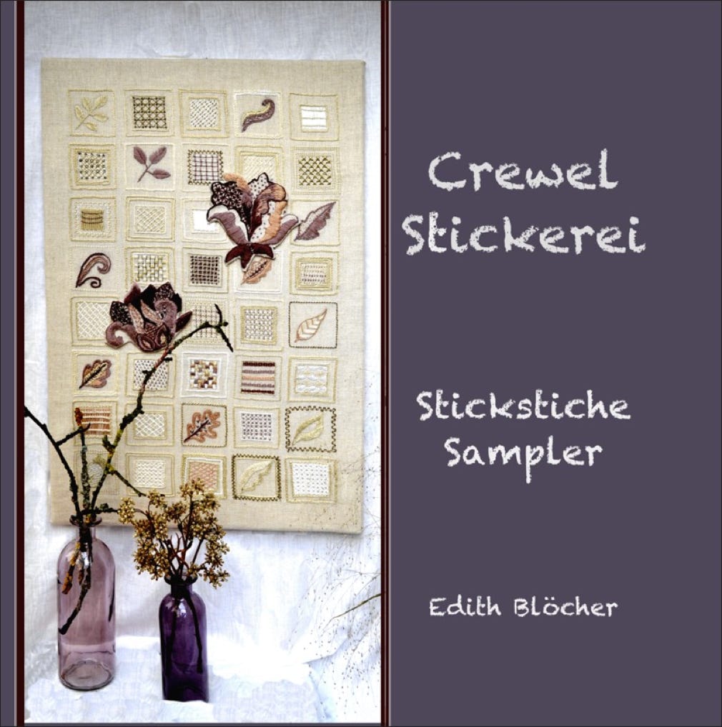 Buch Crewel Stickerei mit Stickstiche Sampler