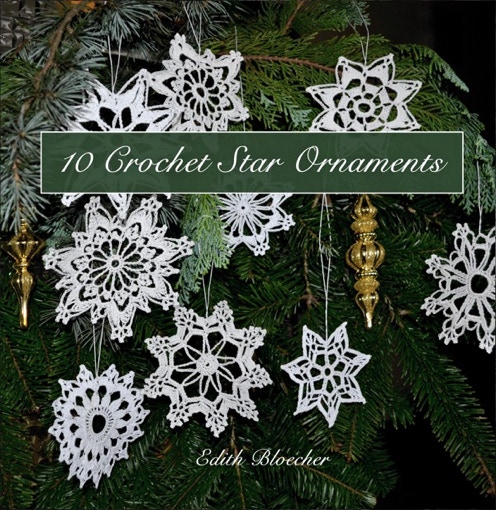 booklet 10 crochet star ornaments