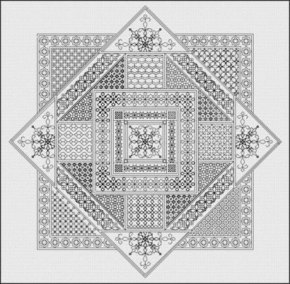 blackwork embroidery sampler