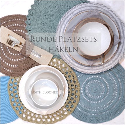 Buch mit Muster für runde Platzsets