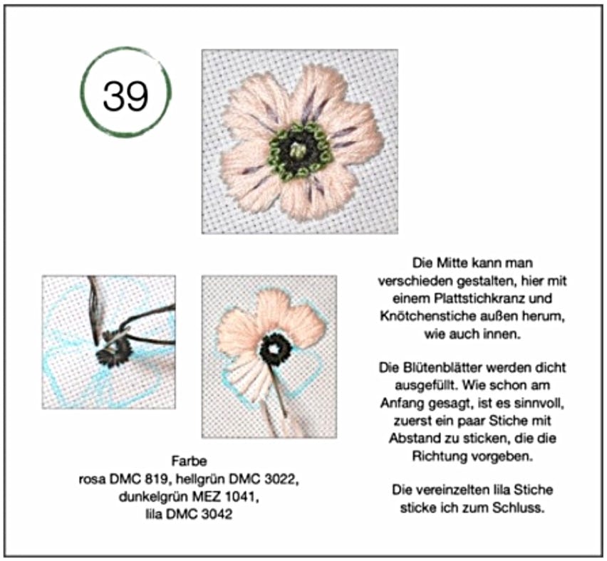 Blume 39 aus dem Buch Blumen sticken