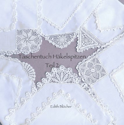 Buch Taschentuch Häkelspitzen  mit besonderer Ecke